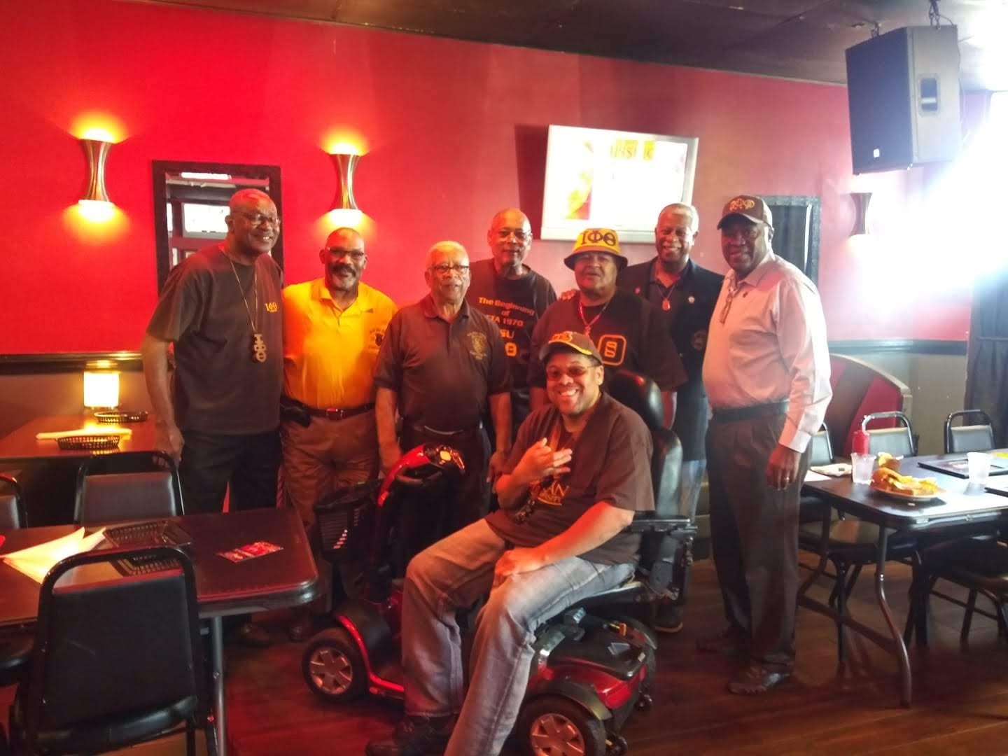 Omicron Omega Brothers gathered for fellowship and celebration.